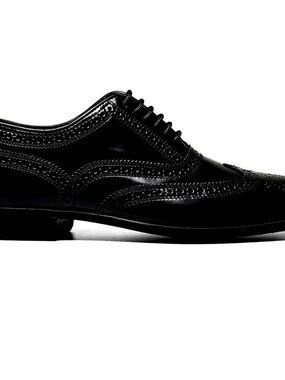 Florsheim Lexington Wingtip Oxford Black Leather Brogue Dress Shoes 9D